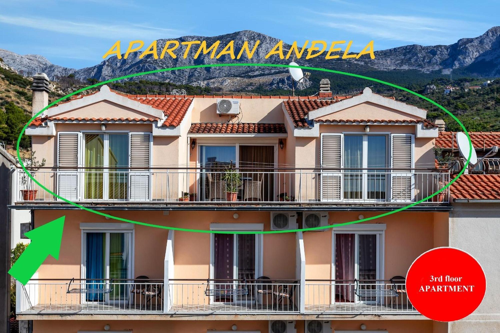 Apartman Andela Podgora Eksteriør bilde